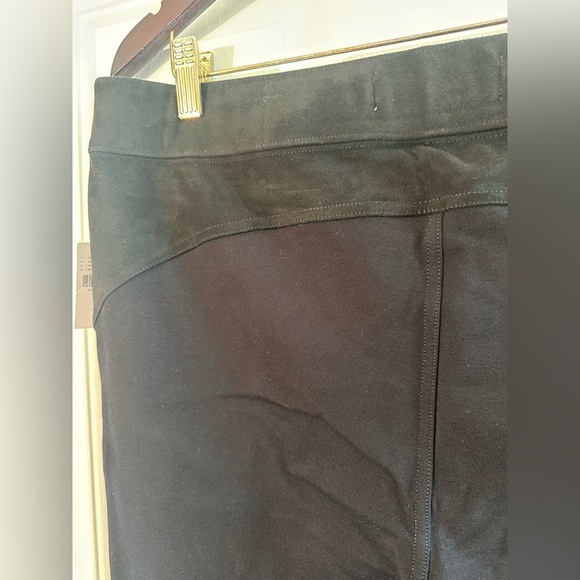 ANTHROPOLOGIE NWT Sz 32 Faux Suede Leather Patch Ankle Zipped Slim Pant Pull On - Picture 4 of 16